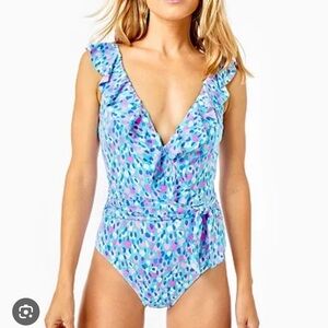 Lilly Pulitzer Multicolor Ruffle One Piece Swimsuit